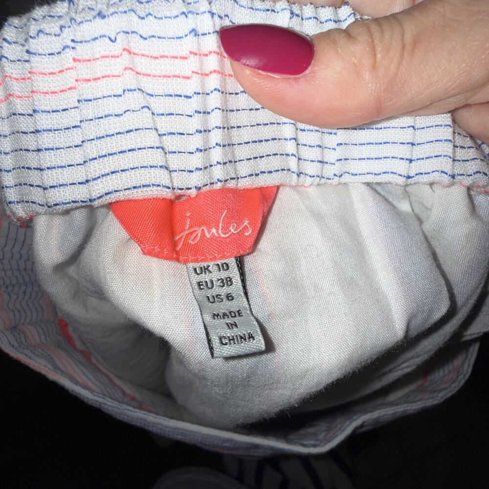 Joules Lorena Stripe Shirt and Joules Orielle Linen Midi Skirt co-ord set SZ 6 - Picture 9 of 13